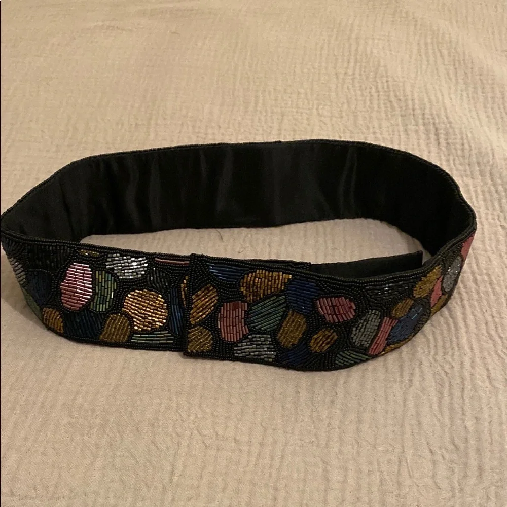 La Regale Colorful Beaded Headband. Size Xs/ S